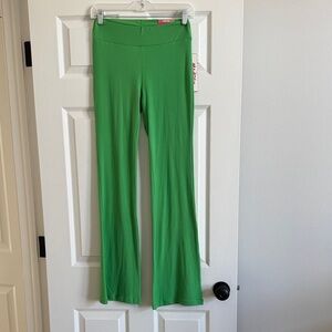 Vibrant Green Flare Women's Pants